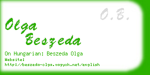 olga beszeda business card